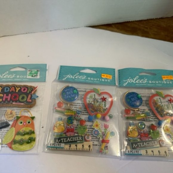 6 School Craft item stickers for teachers and students.  New fun packages - Picture 4 of 6